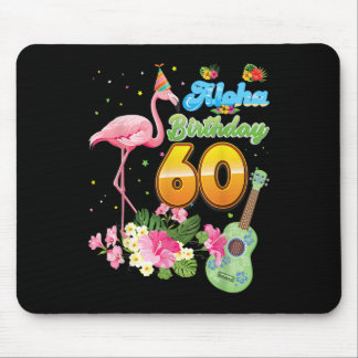 Aloha Hawaii 60e verjaardag 60 jaar oude Flamingo  Muismat