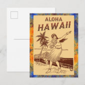 Aloha Hawaii!  Aankondigingskaart (Voorkant / Achterkant)