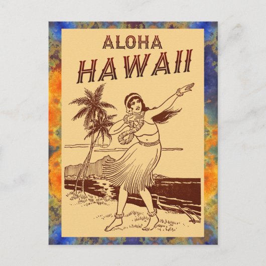 Aloha Hawaii!  Aankondigingskaart (Voorkant)