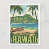 Aloha Hawaii Amerika Vintage Beroemde Reisplaats Briefkaart (Voorkant)