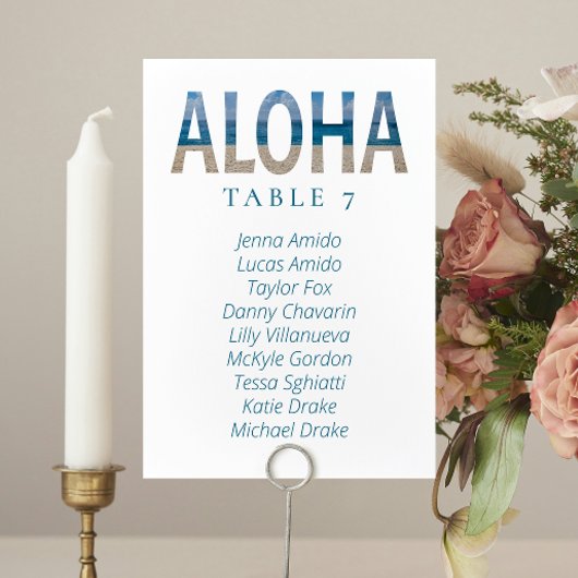 Aloha Hawaii Beach Bruiloft Zitkaarten Kaarten