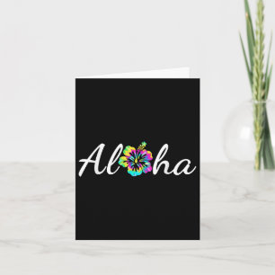 Aloha Hawaii Beach Hawaiian Island Tie Dye Surfboa Kaart