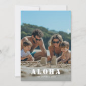 Aloha Hawaii Beach Kerstfoto Mele Kalikimaka Feestdagenkaart (Voorkant)