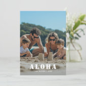 Aloha Hawaii Beach Kerstfoto Mele Kalikimaka Feestdagenkaart (Staand voorkant)
