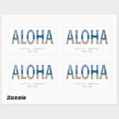 Aloha Hawaii Beach Tropische bruiloft Welkom Rechthoekige Sticker (Vel)