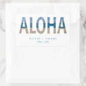 Aloha Hawaii Beach Tropische bruiloft Welkom Rechthoekige Sticker (Tas)