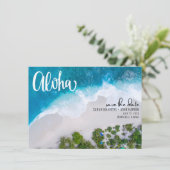 Aloha Hawaii Beach Trouwfoto Bewaar de datum Save The Date (Staand voorkant)