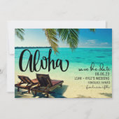 Aloha Hawaii Beach Wedding Bewaar de datum Save The Date (Voorkant)