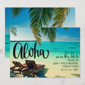 Aloha Hawaii Beach Wedding Bewaar de datum Save The Date (Voorkant / Achterkant)