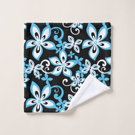 ALOHA HAWAII (BLACK/BLUE) BATH TOWEL SET BAD HANDDOEK (Wasdoekje)