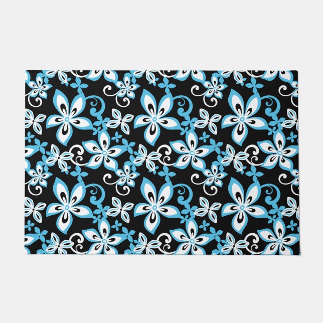 ALOHA HAWAII (BLACK/BLUE) DEURMAT (Voorkant)