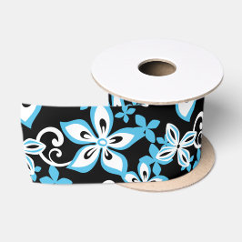 ALOHA HAWAII (BLACK/BLUE) SATIN RIBBON SATIJNEN LINT