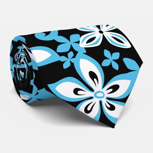 ALOHA HAWAII (BLACK/BLUE) STROPDAS (Opgerold)