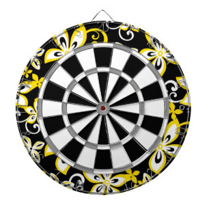 ALOHA HAWAII (BLACK/GEEL) DARTBORD