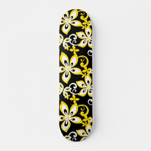 ALOHA HAWAII (BLACK/GEEL) PERSOONLIJK SKATEBOARD (Voorkant)