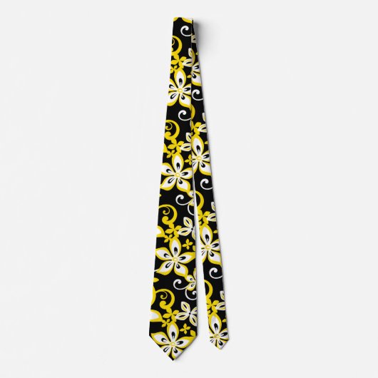 ALOHA HAWAII (BLACK/GEEL) STROPDAS (Voorkant)