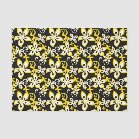 ALOHA HAWAII (BLACK/GEEL) TISSUEPAPIER (Voorkant)