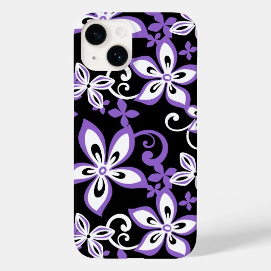 ALOHA HAWAII (BLACK/LAVENDER) Case-Mate iPhone CASE (Achterkant)