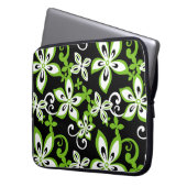 ALOHA HAWAII (BLACK/LIMOEN) Electronics Bag Laptop Sleeve (Voorkant Links)