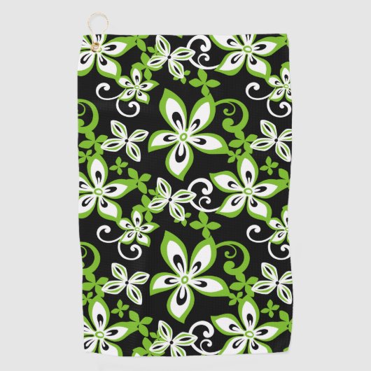 ALOHA HAWAII (BLACK/LIMOEN) GOLFHANDDOEK (Voorkant)