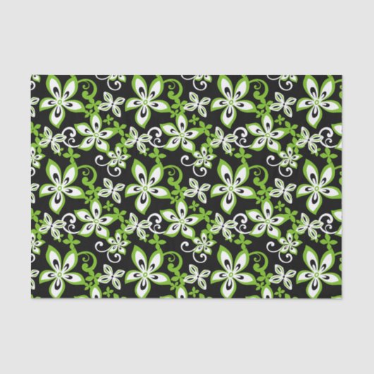 ALOHA HAWAII (BLACK/LIMOEN) TISSUEPAPIER (Voorkant)