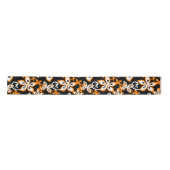 ALOHA HAWAII (BLACK/ORANJE) SATIN RIBBON SATIJNEN LINT (Voorkant)