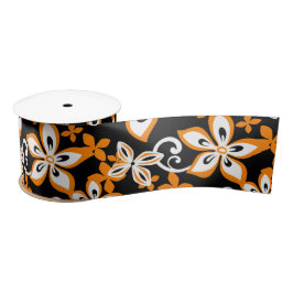 ALOHA HAWAII (BLACK/ORANJE) SATIN RIBBON SATIJNEN LINT