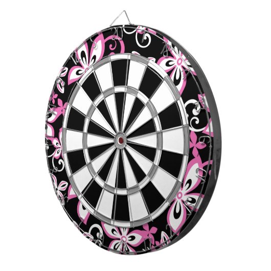 ALOHA HAWAII (BLACK/PINK) DARTBORD (Voorkant Rechts)