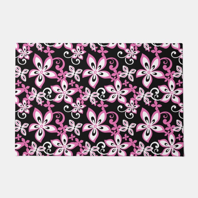ALOHA HAWAII (BLACK/PINK) DEURMAT (Voorkant)