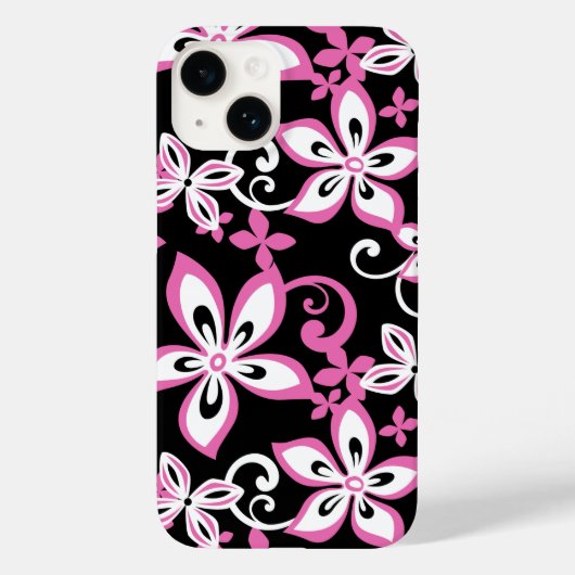 ALOHA HAWAII (BLACK/PINK) Hoesje-Mate iPhone CASE (Achterkant)