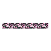 ALOHA HAWAII (BLACK/PINK) SATIN RIBBON SATIJNEN LINT (Voorkant)