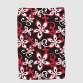 ALOHA HAWAII (BLACK/RED) Golfhanddoek (Voorkant)