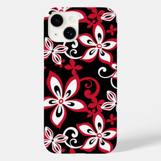 ALOHA HAWAII (BLACK/RED)-Hoesje-Mate iPhone CASE (Achterkant)