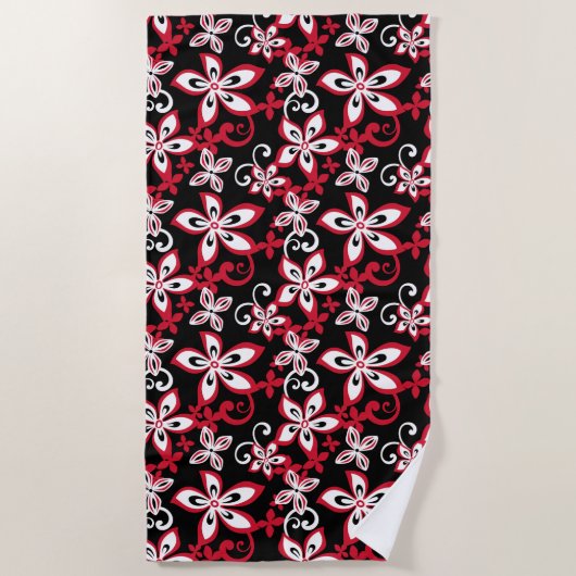 ALOHA HAWAII (BLACK/RED) STRANDLAKEN (Voorkant)