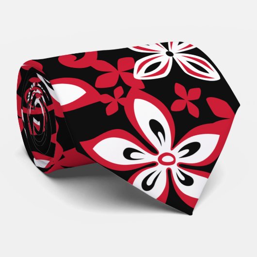 ALOHA HAWAII (BLACK/RED) STROPDAS (Opgerold)