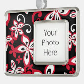 ALOHA HAWAII (BLACK/RED) VERZILVERD OMLIJST ORNAMENT (Links)