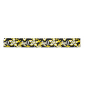 ALOHA HAWAII (BLACK/YELLOW) SATIN RIBBON SATIJNEN LINT (Voorkant)