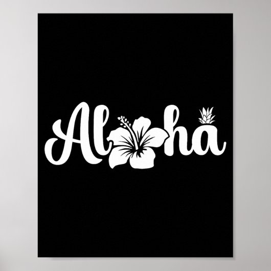 Aloha hawaii bloem tropisch hawaiiaans eiland kind poster (Voorkant)