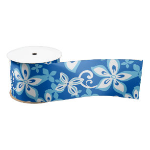 ALOHA HAWAII (BLUE x 2) SATIN RIBBON Satijnen Lint
