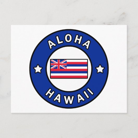 Aloha Hawaii Briefkaart (Voorkant)
