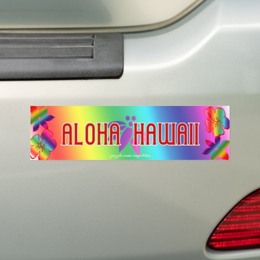 Aloha Hawaii Bumpersticker (Op auto)