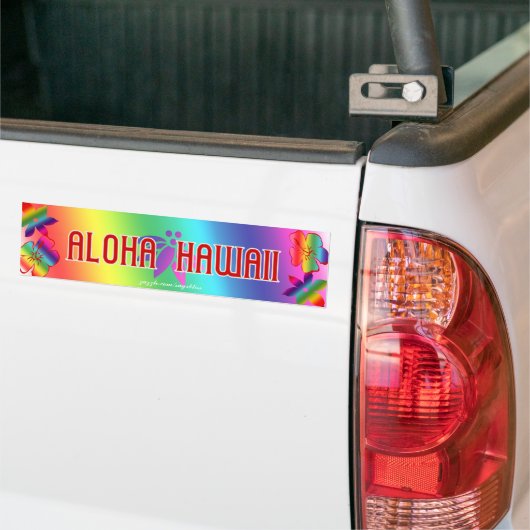 Aloha Hawaii Bumpersticker (Op Truck)