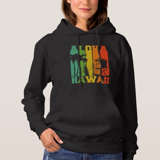 ALOHA HAWAII COLORFUL RETRO HOODIE (Voorkant)