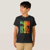 ALOHA HAWAII COLORFUL RETRO T-SHIRT (Voorkant volledig)