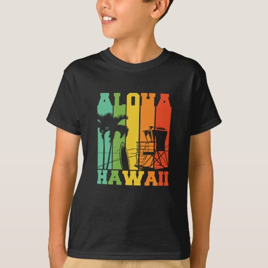 ALOHA HAWAII COLORFUL RETRO T-SHIRT (Voorkant)