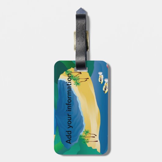 Aloha Hawaii-eilanden Bagagelabel (Achterkant verticaal)