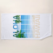 Aloha Hawaii-eilanden Tropisch Strand Strandlaken (Voorkant)