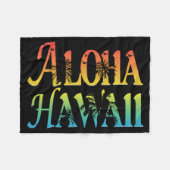 Aloha Hawaii Fleece Deken (Voorkant (Horizontaal))