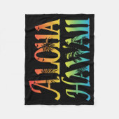 Aloha Hawaii Fleece Deken (Voorkant)