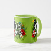 Aloha Hawaii Flowers Foliage Butterflies Yellow Mok (Voorkant rechts)